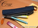 CALF カーフ 岡山デニム バトンペンケース denim デニム Mサイズ デニム生地 ストラップ付き おしゃれ かわいい 筆箱 ネコポス 送料無料