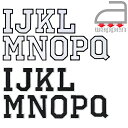 アイロンワッペン//アルファベット I J K L M N O P Q 2色 ホワイト/ブラック (ネーム お名前 英語 アップリケ 文字)