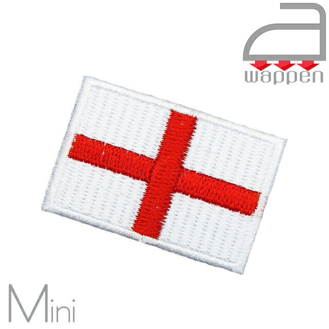 アイロンワッペン//イングランド国旗 ミニサイズ ENGLAND　(サッカー イングリッシュ フットボール)