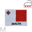 アイロンワッペン//Republic of Malta マルタ共和国 国旗 Mサイズ 「MALTA」文字入り (ミニ国家 地中海 バレッタ マルチーズ) 250円