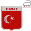 アイロンワッペン//TURKEY トルコ共和国 エンブレムタイプ 国旗 (イスタンブール アンカラ) 250円