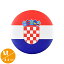〈缶バッジ〉クロアチア共和国 国旗 Mサイズ 直径44mm (CROATIA ザグレブ badge) 160円