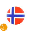 〈缶バッジ〉ノルウェー国旗 Sサイズ 直径32mm　(badge オスロ Norway 北欧)
