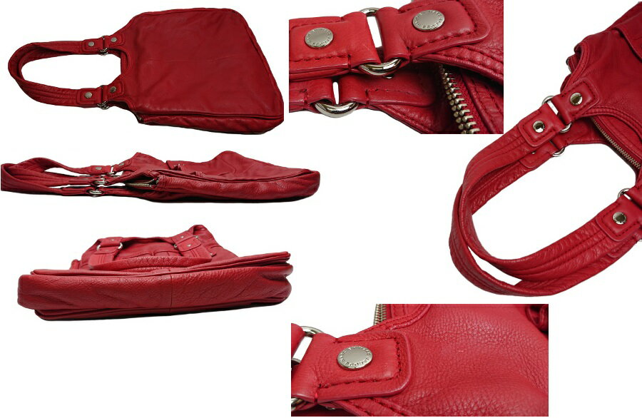 マークバイマークジェイコブス MARC BY MARC JACOBS トートバッグ ハンドバッグ　ワンショルダーバッグ 赤レッド レザー　革【質屋出店】【中古】