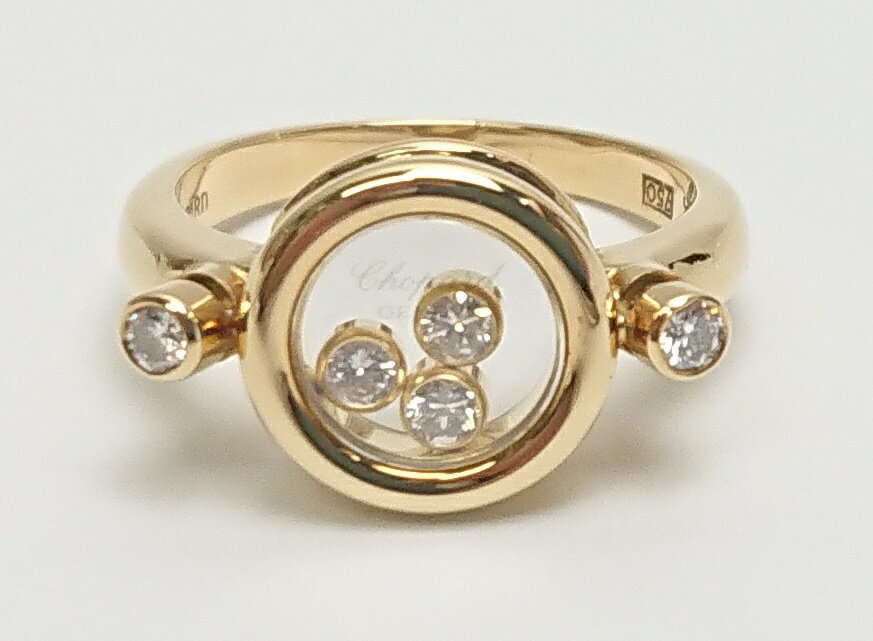 【送料無料】ショパール Chopard ハッピー ダイヤモンド K18 イエローゴールド　リング【質屋出店】【中古】のサムネイル