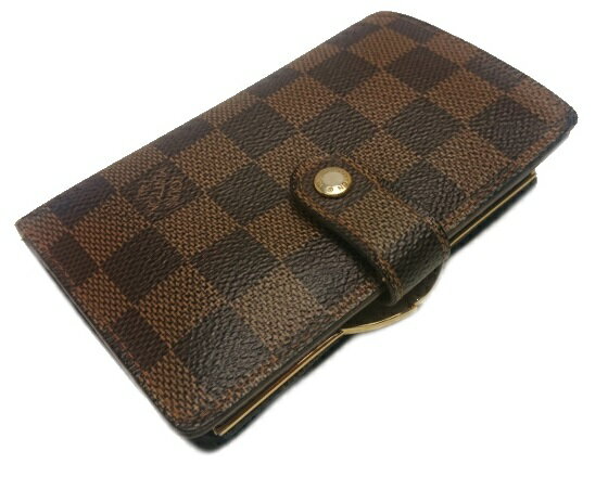 ルイヴィトン LOUIS VUITTON ダミエ ポルトフォイユ・ヴィエノワ ガマ口 二つ折り財布 N61664 N61674【質屋出店】【中古】