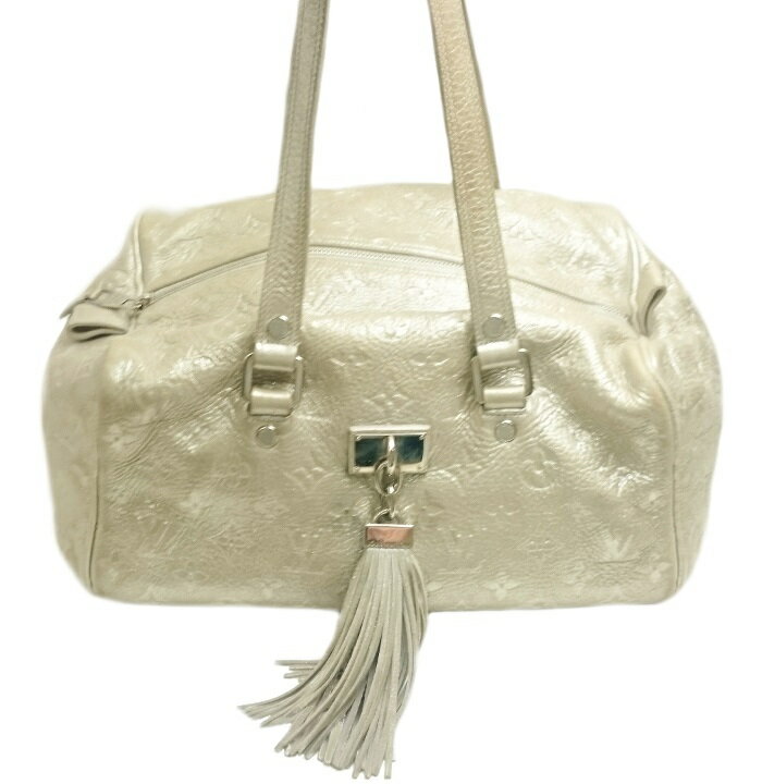 ルイヴィトン LOUIS VUITTON モノグラム シマー コメト ボストン ハンドバッグ 2008 コレクション M95817 シルバー【質屋出店】【中古】