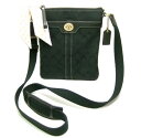 コーチ COACH シグネチャー 斜めがけ ショルダーバッグ ブラック(黒) 40688【質屋出店】【中古】