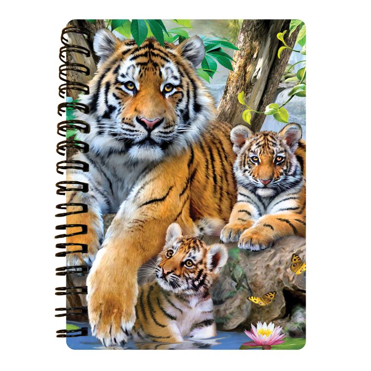 A6サイズ3Dノート【トラの親子】(3)