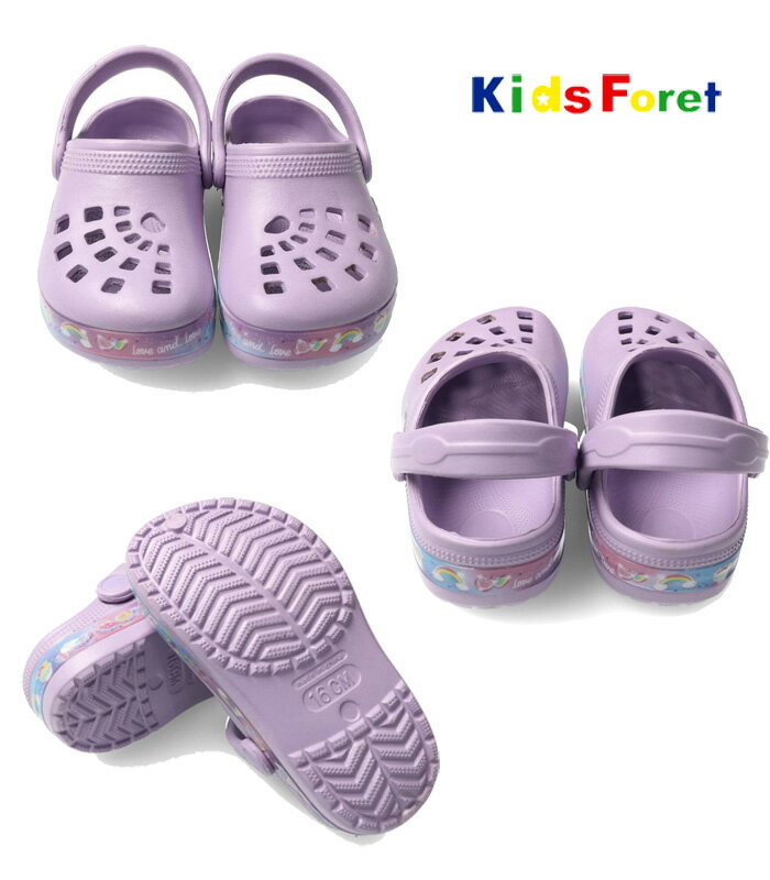 2022 [KidsForet] キッズフォーレ サンダル[16-19cm][2色]B37505/男の子/女の子/子供/キッズ＆ジュニア/靴/クロックス/プール/スリッポンサンダル/軽量/水遊び/川遊び/海水浴/浴衣/幼稚園/保育園/小学校//丸高衣料/夏　SALE/ksz【あす楽】【RCP】