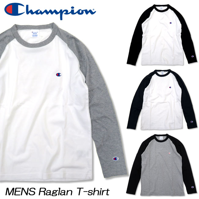 【メール便対応】[Champion]チャンピオン [メンズ]長袖ラグランTシャツ[S-XL][4色]C3-P402/ユニセックス/男女兼用/ロングスリーブTシャツ/ロンT/ラグランT/ベースボールT/カジュアル/スポーツ/pgsz【あす楽】【RCP】