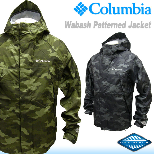 【送料無料】20%OFF[Columbia]コロンビア [WabashPatternedJacket]迷彩マウンテンジャケット[2色]PM5989/ワバシュパターンジャケット/Camoカモ柄/防水レインジャケット/パーカ/メンズ/雨具/アウトドア/フェス/キャンプ【RCP】