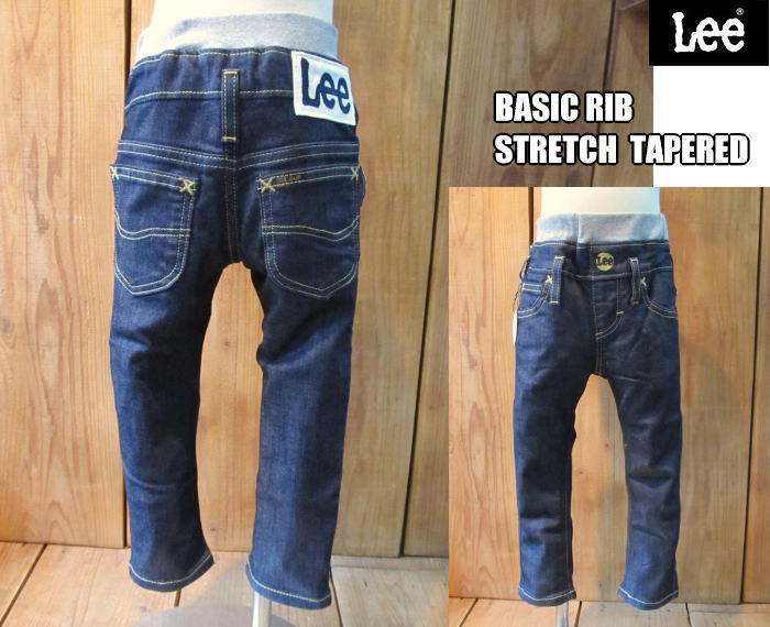 ■【送料無料】Lee　リー◆BASIC RIB STRETCH TAPEREDテーパードパンツ〓 DEGGINGS 〓デギンス〓ウエストリブ*62011-000*ワンウォッシュ（130cm〜160cm）