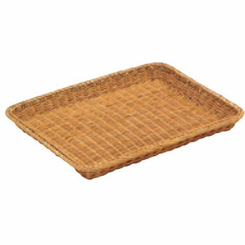 籐製 浅型パンカゴ 40号 16-731B 茶【業務用】【籐かご】【パンかご】