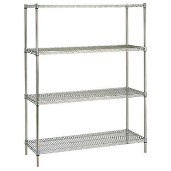 18-8 ステンレスエレクターシェルフ 4段 PS1390×SLS1820【代引き不可】【エレクターラック】【収納ラック】【棚】