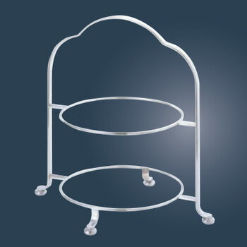 SW 18-8 2段 ハイティースタンド 大【ビッフェ用品】【ステンレス】