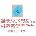 番号札 大(50個セット)無地 スカイブルー 11809【番号札】