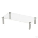 【送料無料】アクリルステージ 長方形 220mm×120mm×板厚2.5mm【メール便】【ディスプレイ】【アクリル製台】【アクリルの台】【スタンド】【展示台】【脚付き】【コレクション】【透明】【クリア】【アクリル板】