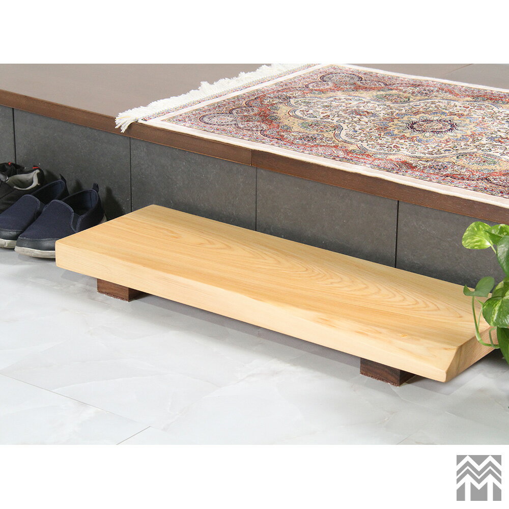 【訳あり】大垣WOOD 玄関ステップ 花台 幅775mm 幅77.5cm オイル仕上げ[OGW-102424014]【ステップ台】..