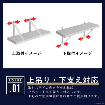 業務用 キッチン平棚 PRO-WSF120 幅1200mm 奥行き 305mm ブラケット可動式【吊り棚】【つり棚】【吊り平棚】【ステンレス棚】【キッチン収納】【厨房収納】【壁面収納】【収納棚】【ウォールシェルフ】【壁棚】【ウォールラック】【調味料棚】