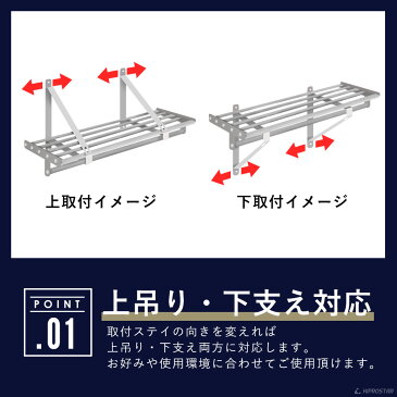 業務用 パイプ棚 PRO-WSP90 幅900mm 奥行き 300mm【吊り棚】【つり棚】【パイプ棚】【ステンレス棚】【キッチン収納】【壁面収納】【収納棚】【ウォールシェルフ】【壁棚】【ウォールラック】【調味料棚】【あす楽】