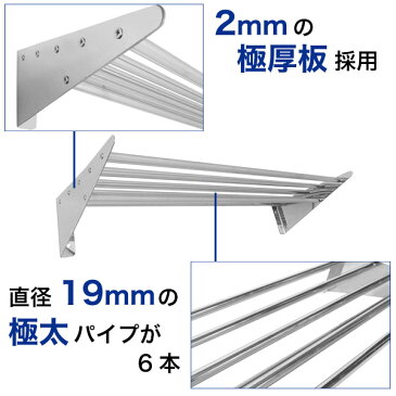 業務用 パイプ棚 PRO-P90S 幅900mm 奥行き 320mm【吊り棚】【つり棚】【パイプ棚】【ステンレス棚】【キッチン収納】【壁面収納】【収納棚】【ウォールシェルフ】【壁棚】【ウォールラック】【調味料棚】【あす楽】