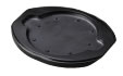 ■お得な10個セット■M44−096　ステーキ台　丸型　大　ブラック (樹脂製)【鉄板皿用】【ステーキ皿台】【プレート台】【ステーキ皿置き】【プラスチック】【業務用厨房機器厨房用品専門店】■お得な10個セット■