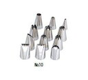 18-8 口金セット No.10 12ヶ入【製菓用品 製菓道具 お菓子作り】【口金】【業務用厨房機器厨房用品専門店】