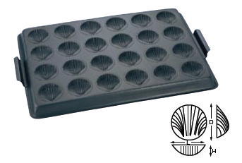 Wテフロン WJ テフロン 貝型天板 24面【製菓用品】【製菓道具】【オーブン用】【型】【ケーキ焼き型】【業務用厨房機器厨房用品専門店】