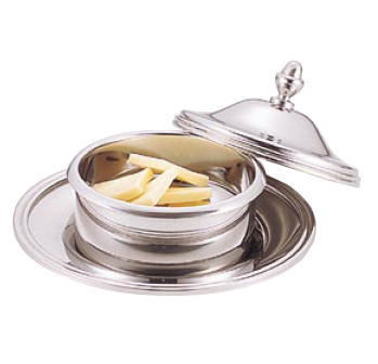 UK18-8 B渕バターディッシュ【バイキング用品 ビュッフェ用品】【ステンレス】【バター容器】【バター入れ】【業務用厨房機器厨房用品専門店】