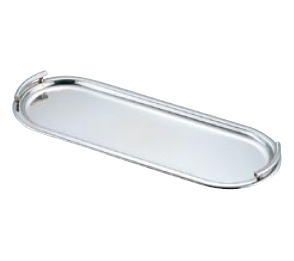 UK 18-8 小判 ケーキプレート L【バイキング用品 ビュッフェ用品】【ステンレス】【ケーキ皿】【銀色の皿】【業務用厨房機器厨房用品専門店】