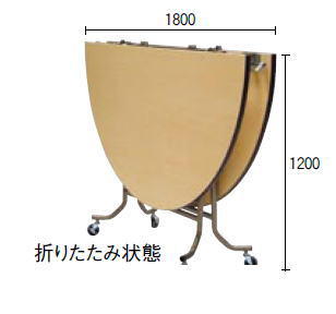 フライト 円テーブル NEW FRS2000N【代引き不可】【折りたたみ式】【会議用テーブル】【会議室テーブル】【ストッパー付キャスター付】【折り畳み式】【丸テーブル】【机】【業務用厨房機器厨房用品専門店】