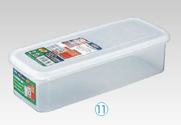 【外径寸法】113mm×303mm×高さ81mm 【容量】2000ml ※電子レンジでご使用の場合はフタを外して下さい。 ●スリムサイズなので場所を取らず、積み重ねて使用できます。 店舗用識別コード：TKG-77-0219-1101 TKG-78-0221-1101