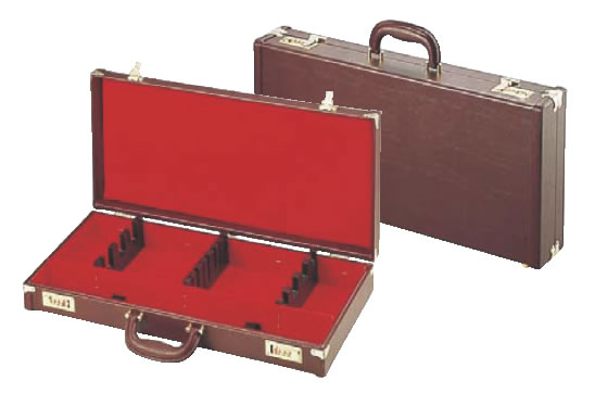 レザー張り庖丁ケース(ダイヤル式) 和食用 茶 7丁入【包丁ケース】【ナイフケース】【業務用包丁】【仕切りなしスペース】【業務用厨房機器厨房用品専門店】