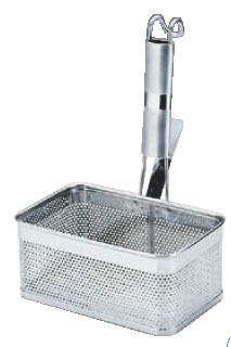 エコクリーン UKパンチング角てぼ 横型 S 18-8 【業務用てぼ】【エコクリーン】【網】【そば うどん パスタ】【18-8ステンレス】【UK】【湯切り】【麺揚げ】【業務用厨房機器厨房用品専門店】