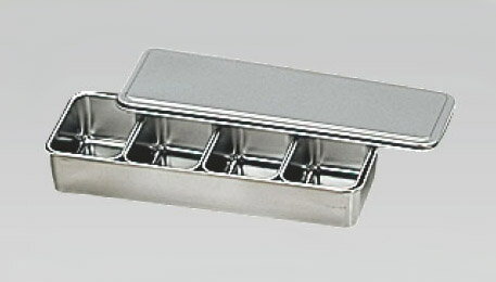 18-8プレス R号用ヤクミ入 4ヶ入長 【薬味容器】【薬味入れ】【業務用保存容器】【18-8ステンレス】【業務用厨房機器厨房用品専門店】