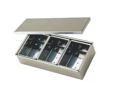 SA18-8半田穴明ヤクミ入 3ヶ入 【薬味容器】【薬味入れ】【業務用保存容器】【18-8ステンレス】【Ω】【業務用厨房機器厨房用品専門店】