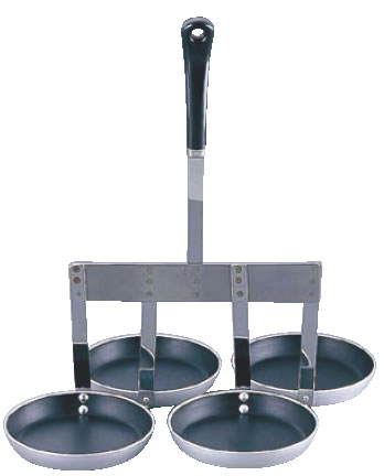 SAフッ素加工 4連式カキ揚レードル【天ぷらリング】【業務用厨房機器厨房用品専門店】