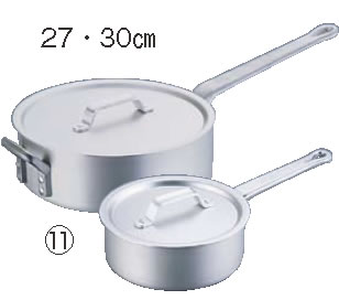 アルミ SS21浅型片手鍋(目盛付) 24cm【アルミ片手鍋】【業務用鍋】【アルマイト加工】【SS21】【業務用厨房機器厨房用品専門店】