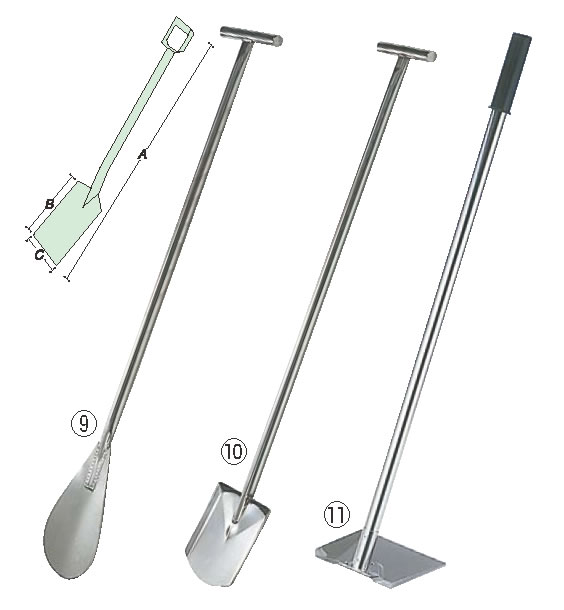 18-8パイプ柄くわ型スコップ 600mm 【スコップ】【18-8ステンレス】【業務用厨房機器厨房用品専門店】