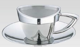 UK18-8トライアングルシリーズ コーヒーカップ&ソーサー【業務用厨房機器厨房用品専門店】