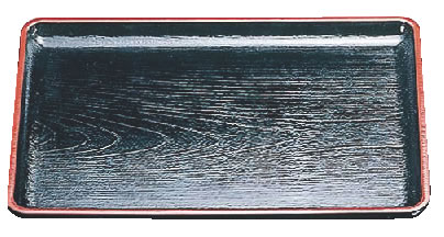 耐熱 ケヤキ会席盆（ノンスリップ加工） 黒天朱SL 50306040 尺4寸【お盆】【トレイ】【トレー】【会席盆】【業務用厨房機器厨房用品専門店】【ノンスリップ加工】