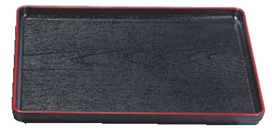 大寿木目盆 黒天朱SL(ノンスリップ) 尺4 15235120【お盆】【トレイ】【トレー】【会席盆】【業務用厨房機器厨房用品専門店】