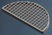 【メール便配送可能】SA18-8金仕上げ盛付網(飾り網) 半月型 小【盛り付け網】【業務用厨房機器厨房用品専門店】