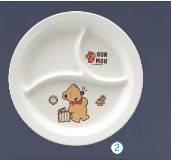 メラミンお子様食器｢デュールムー｣ ランチ皿 MC-36-DM【子供用食器】【小皿】【取り皿】【取皿】【小分け皿】【業務用厨房機器厨房用品専門店】