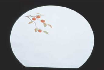 尺3半月枯淡懐石まっと(100枚入) 柿【敷紙】【会席紙】【会席マット】【業務用厨房機器厨房用品専門店】