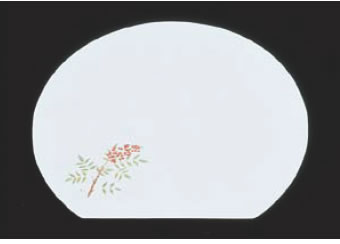 尺3半月枯淡懐石まっと(100枚入) 南天【敷紙】【会席紙】【会席マット】【業務用厨房機器厨房用品専門店】