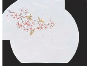 遠赤抗菌和紙 尺3半月まっと(100枚) 桜 WH-9【敷紙】【会席紙】【会席マット】【業務用厨房機器厨房用品専門店】