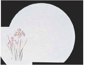 遠赤抗菌和紙 尺3半月まっと(100枚) あやめ WH-11【敷紙】【会席紙】【会席マット】【業務用厨房機器厨房用品専門店】