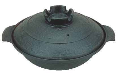 五進 鉄 寄せ鍋 (内面茶ホーロー仕上) 30cm 【IH対応】 【IH 電磁調理器対応】【鍋料理】【料理演出用品】【和食卓上鍋 鍋用小物】【ホーロー鍋】【業務用厨房機器厨房用品専門店】